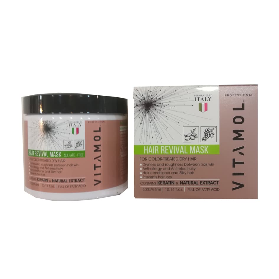 ماسک مو داخل حمام فری سولفات مخصوص موی رنگ شده و کراتین ویتامول ۴۰۰ میلی لیتر | Vitamol Keratin Hair Mask 400 ml