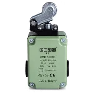 لیمیت سوئیچ اهرمی اماس Emas Metal Roller Lever Snap Action 1NO+1NC Limit Switch L1K13MIM211