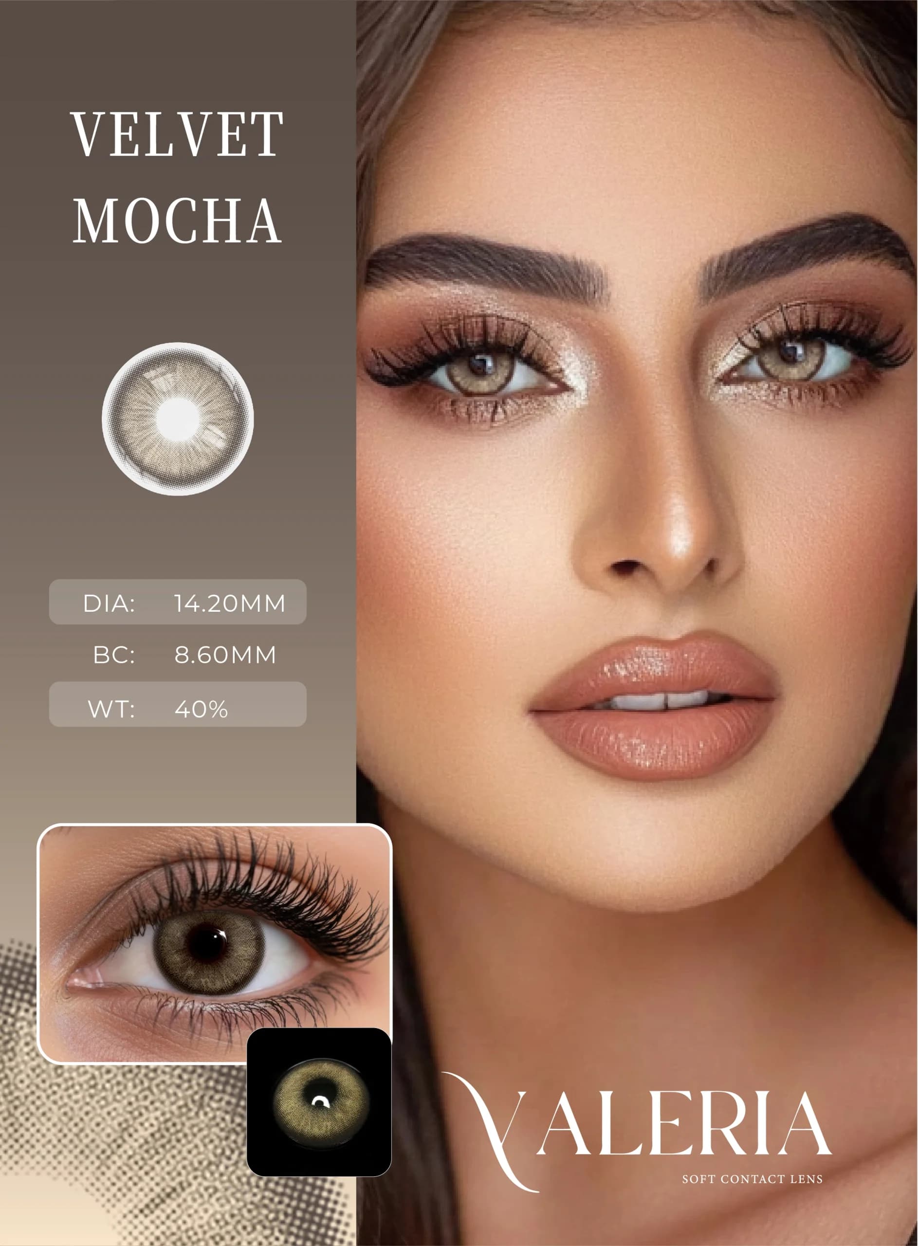 لنز رنگی سالیانه Velvet Mocha