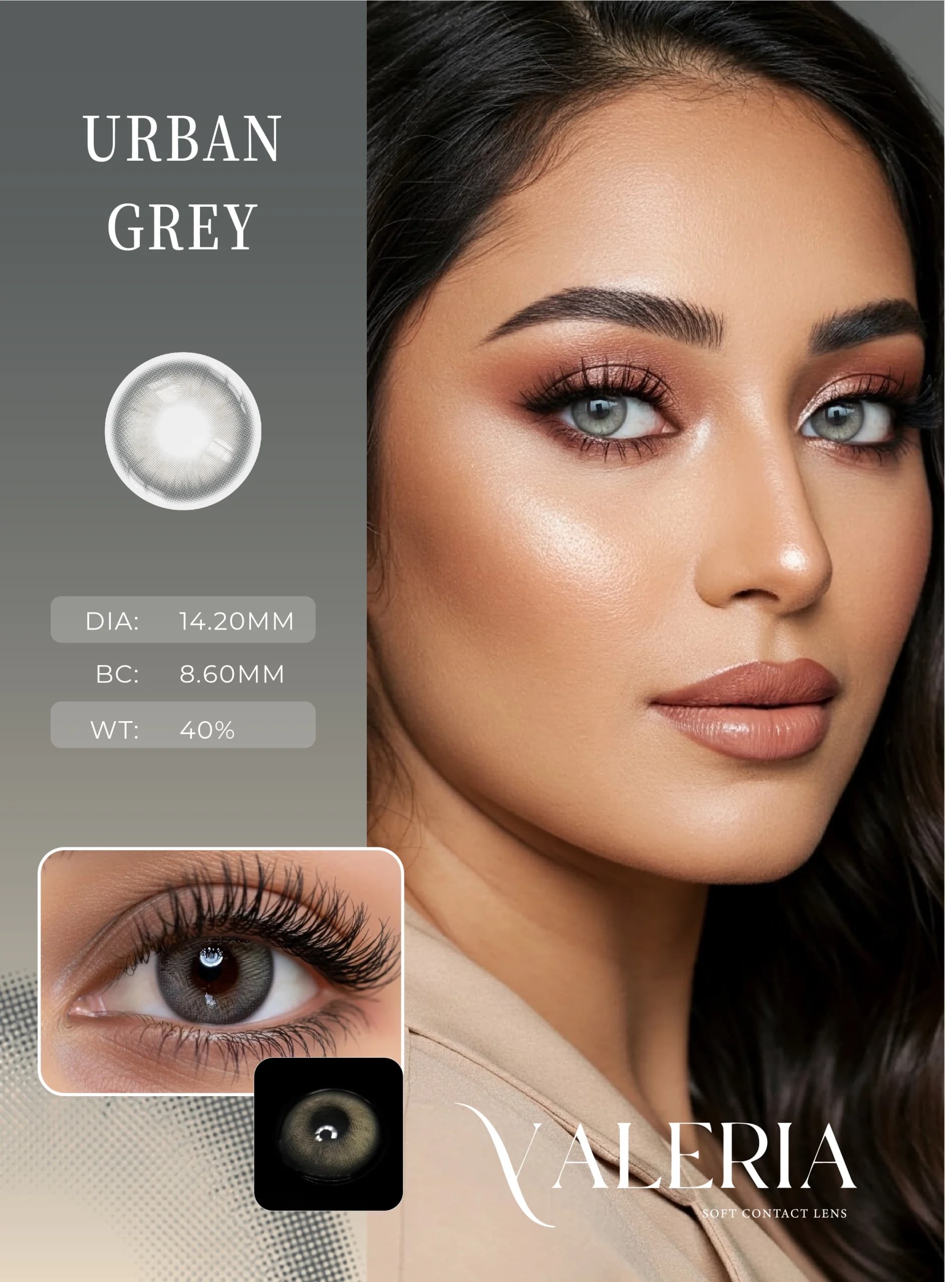 لنز رنگی سالیانه Urbun Grey