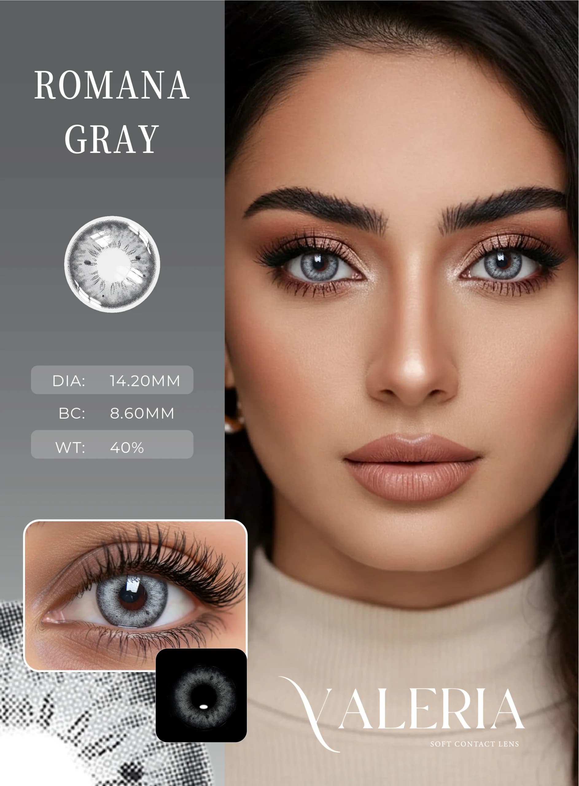 لنز رنگی سالیانه Romana Gray