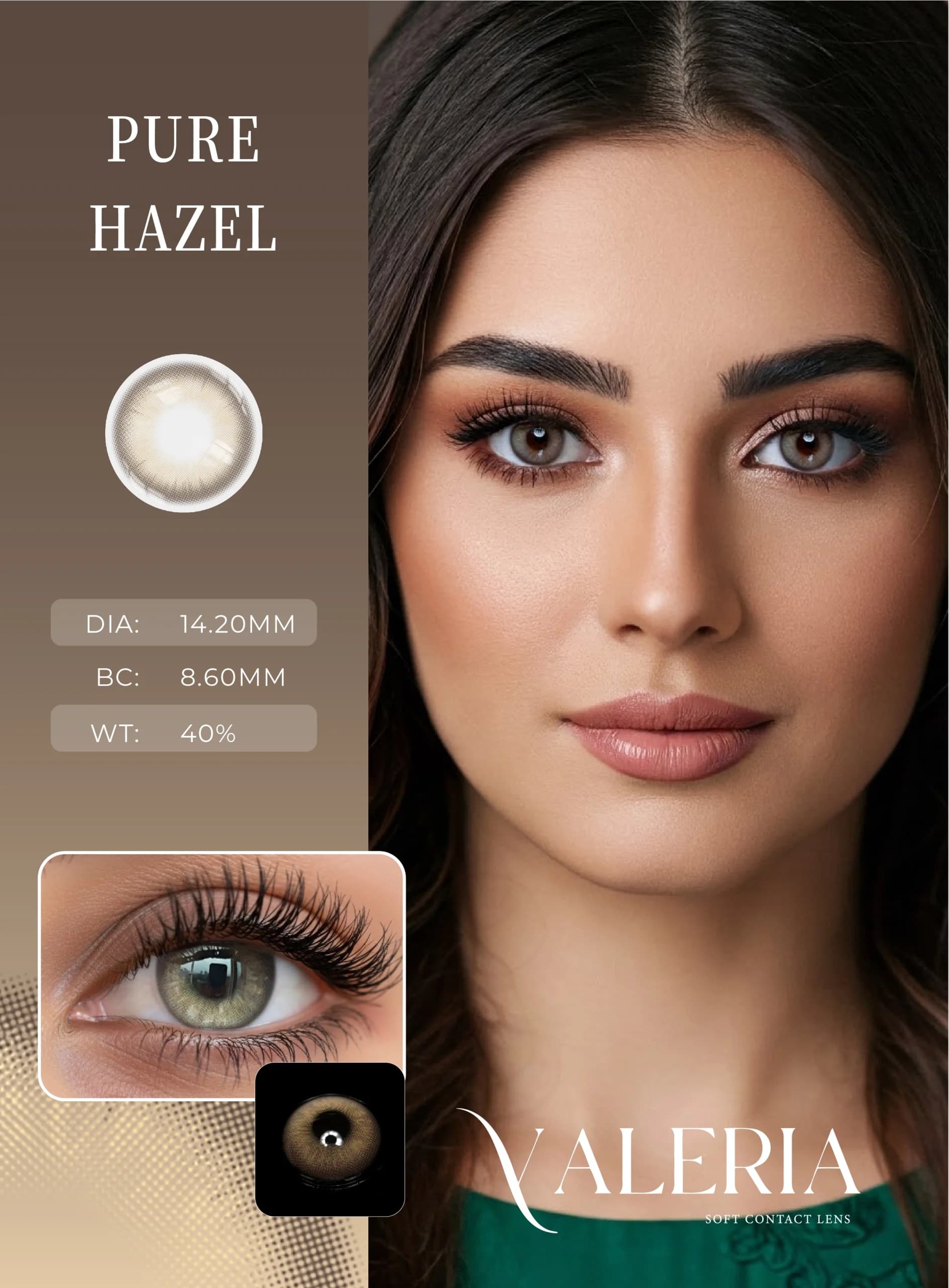 لنز رنگی سالیانه Pure Hazel — تصویر ۶