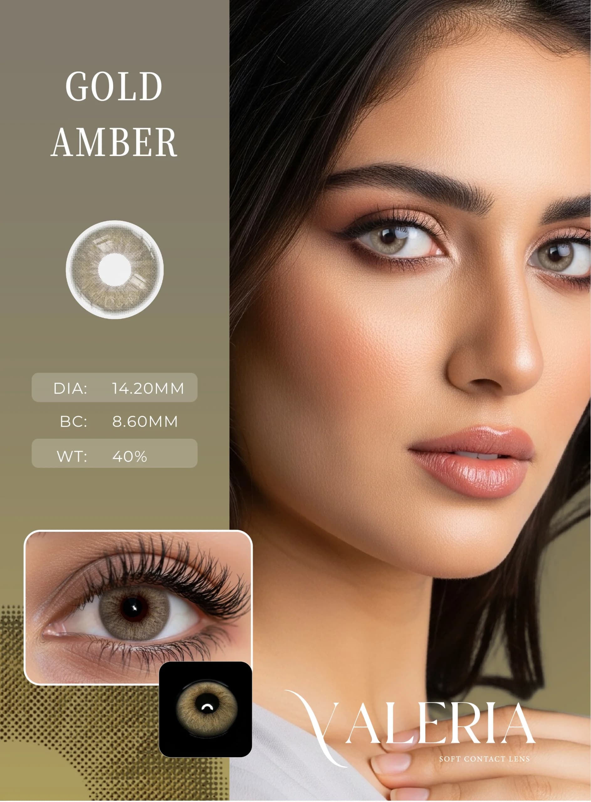 لنز رنگی سالیانه Gold Amber