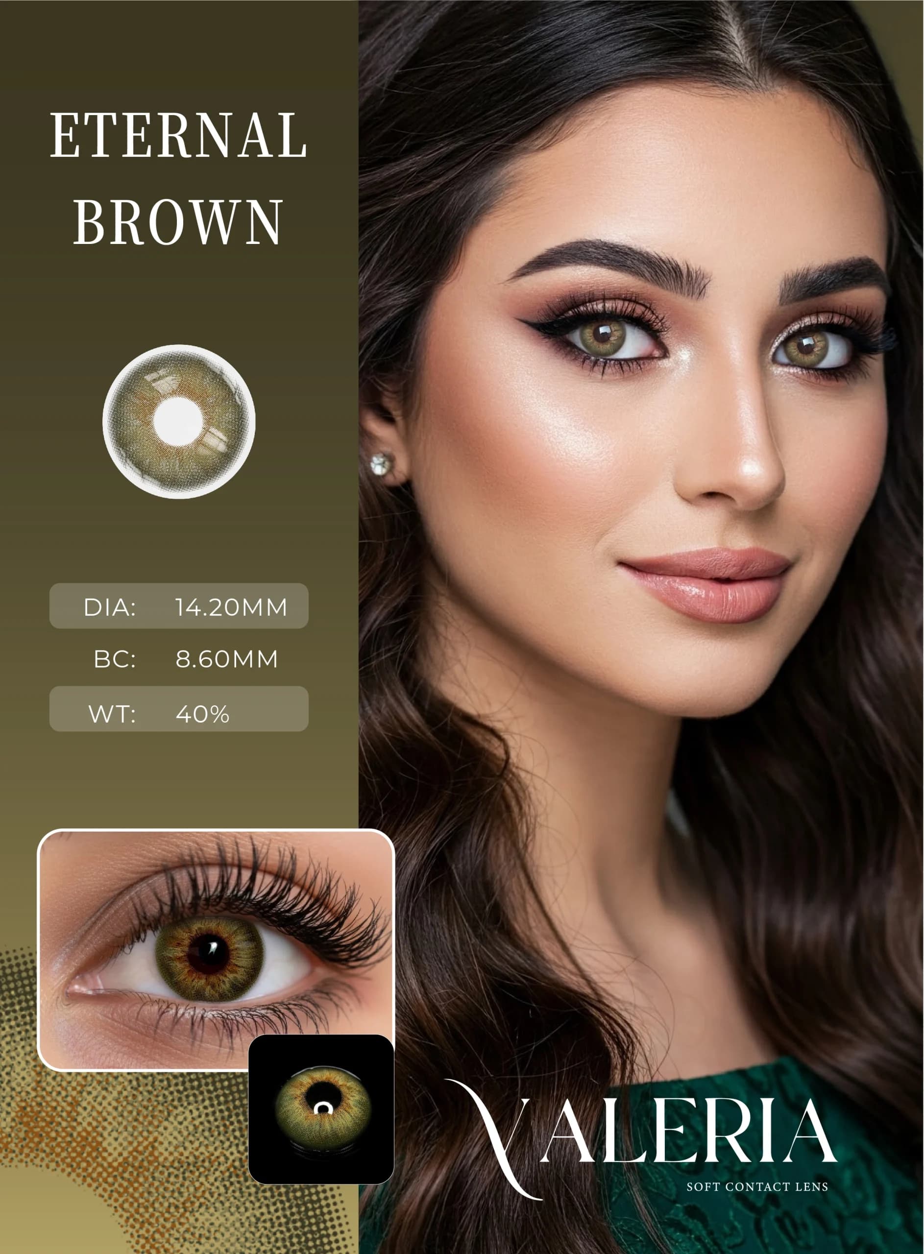 لنز رنگی سالیانه Eternal Brown