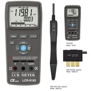 مولتی متر و LCR متر لوترون با ملحقات کامل Lutron LCR meter LCR-9183+SMDC-21+SMDA-22