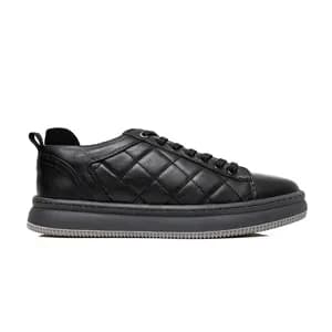 کفش مردانه اسنیکر Erkek Siyah Hakiki Deri Sneaker Ayakkabı 3K1SA16381 گریدر