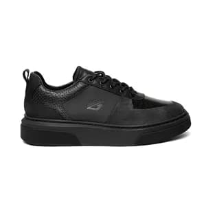 کفش مردانه اسنیکر Erkek Siyah Hakiki Deri Sneaker Ayakkabı 3K1SA16410 گریدر