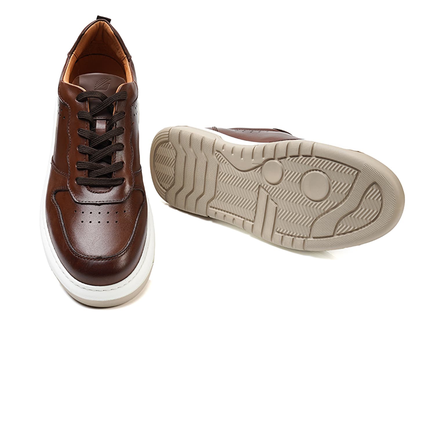 کفش مردانه اسنیکر Erkek Taba Hakiki Deri Sneaker Ayakkabı 3K1SA75153 گریدر — تصویر ۱۲