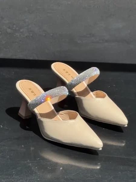 کفش پاشنه دار نگینی مدل ایزابل — تصویر ۶