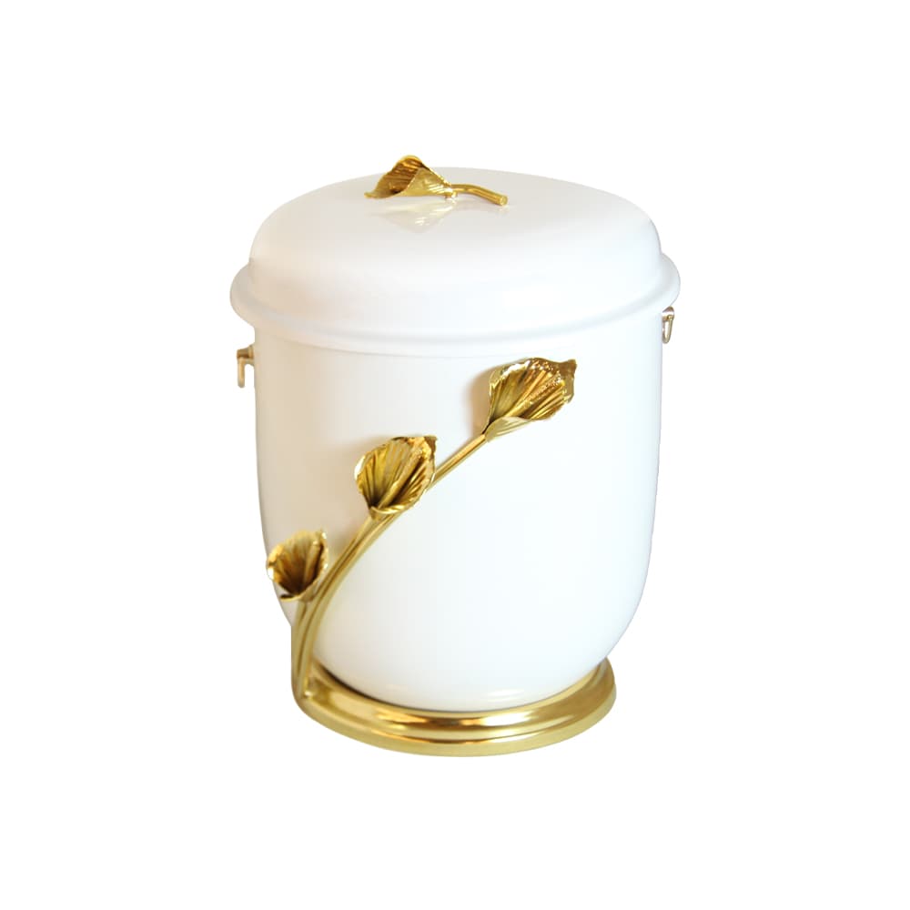 سطل ارکیده سفید و طلایی کد 522WG — تصویر ۵