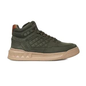 کفش مردانه اسنیکر Erkek Haki Hakiki Deri Sneaker Bot 3K1SB17001 گریدر