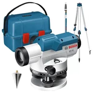 تراز اپتیک لیزری بوش با ملحقات کامل Bosch GOL 32 D+BT160+GR500 Professional Optical Level