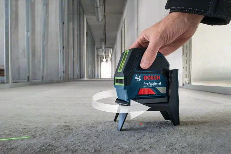 تراز لیزری بوش با پایه چرخشی و گیره ثبات Bosch GCL 2-15 G Professional Combi Laser+RM1+BM3 — تصویر ۶