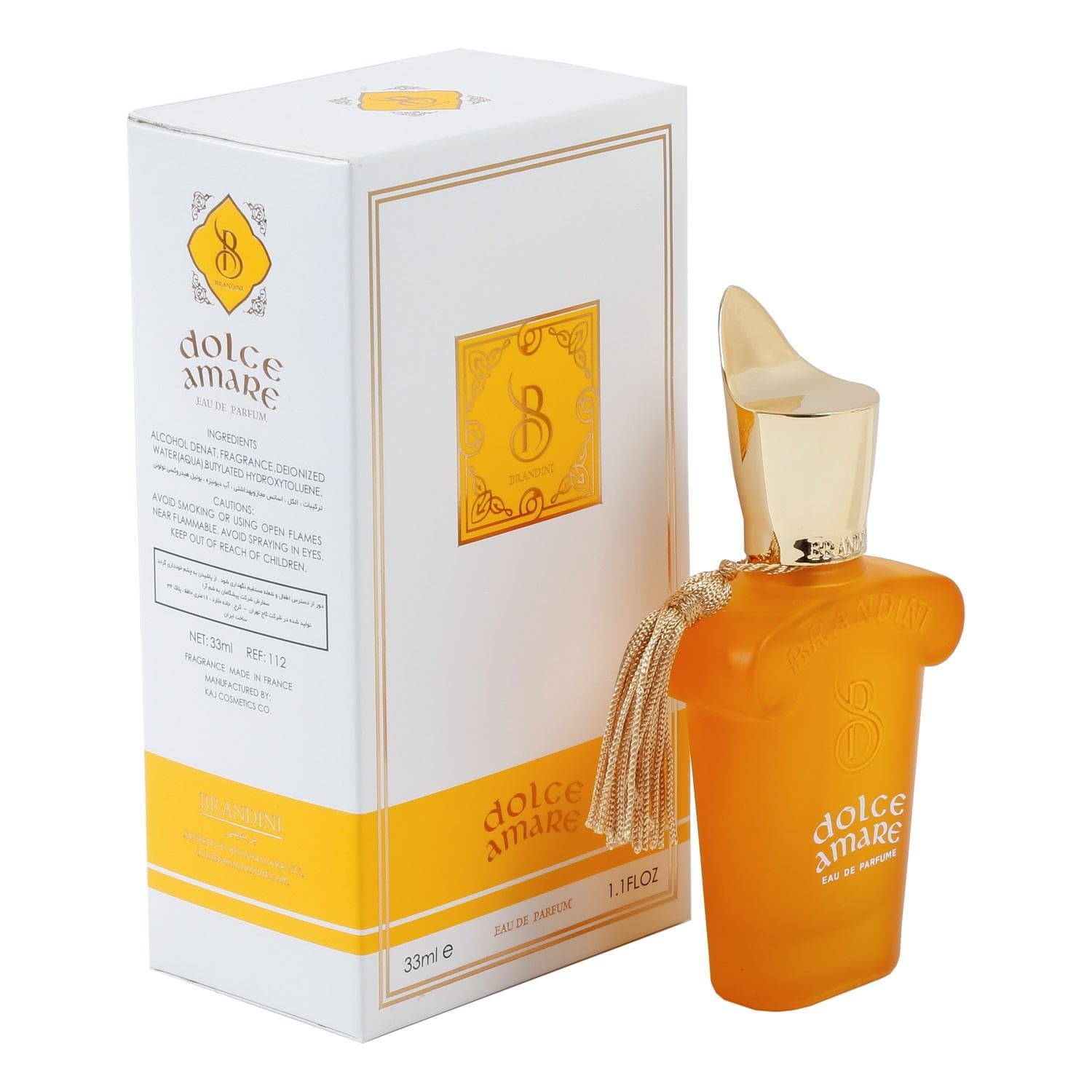 عطر جیبی زنانه و مردانه برندینی مدل دولچه آمار Dolce Amare حجم ۳۳ میلی لیتر | Brandini Dolce Amare Eau De Parfum for women and men 33 ml — تصویر ۳