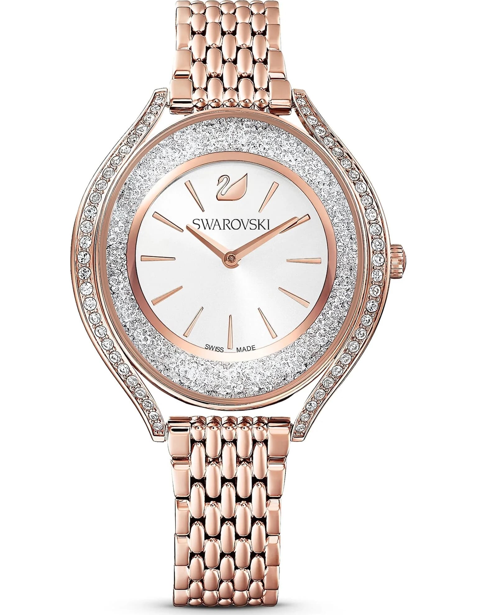 ساعت مچی رز گلد سوئیسی سواروسکی اورجینال Swarovski Crystalline Aura watch 5519459 — تصویر ۳