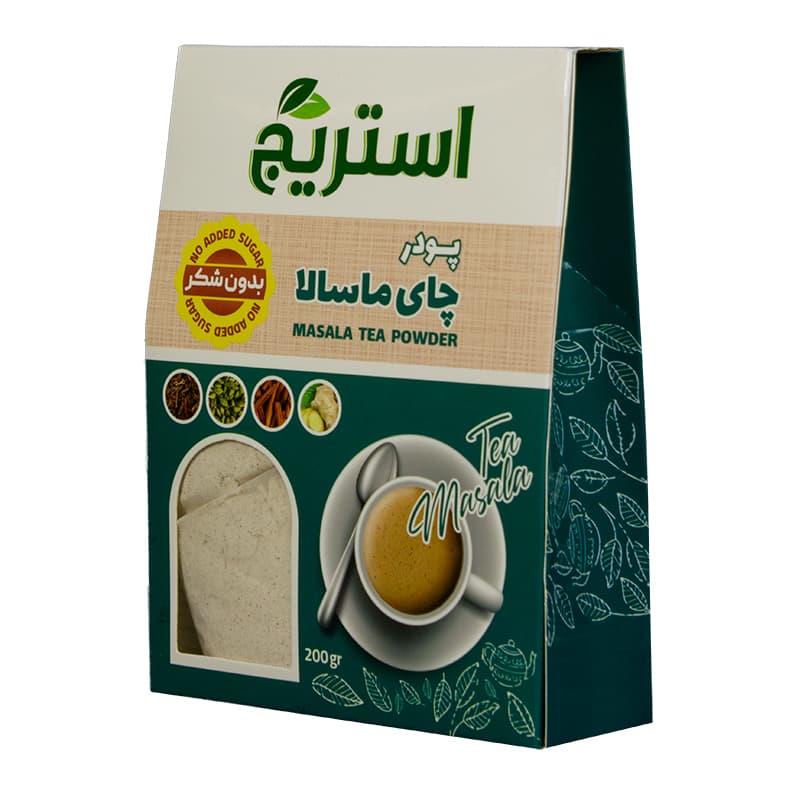 پودر چای ماسالا بدون شکر 200 گرمی استریج — تصویر ۳