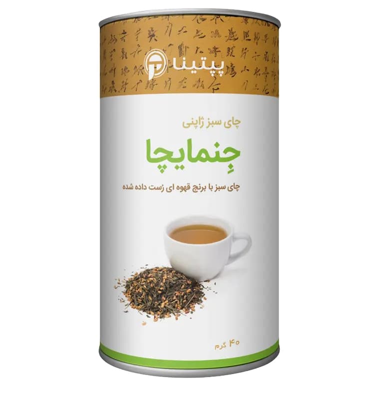 چای سبز ژاپنی جنمایچا قوطی 40 گرمی پپتینا — تصویر ۲