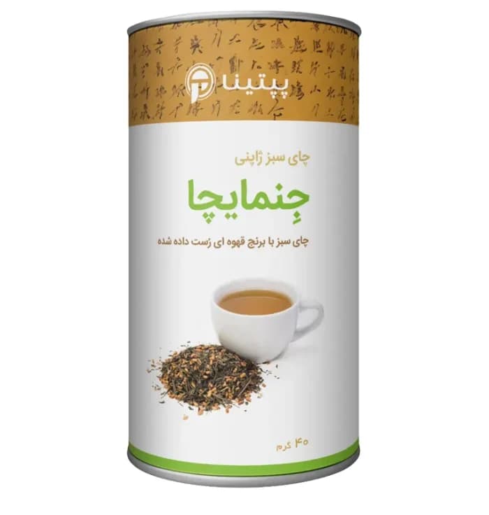 چای سبز ژاپنی جنمایچا قوطی 40 گرمی پپتینا