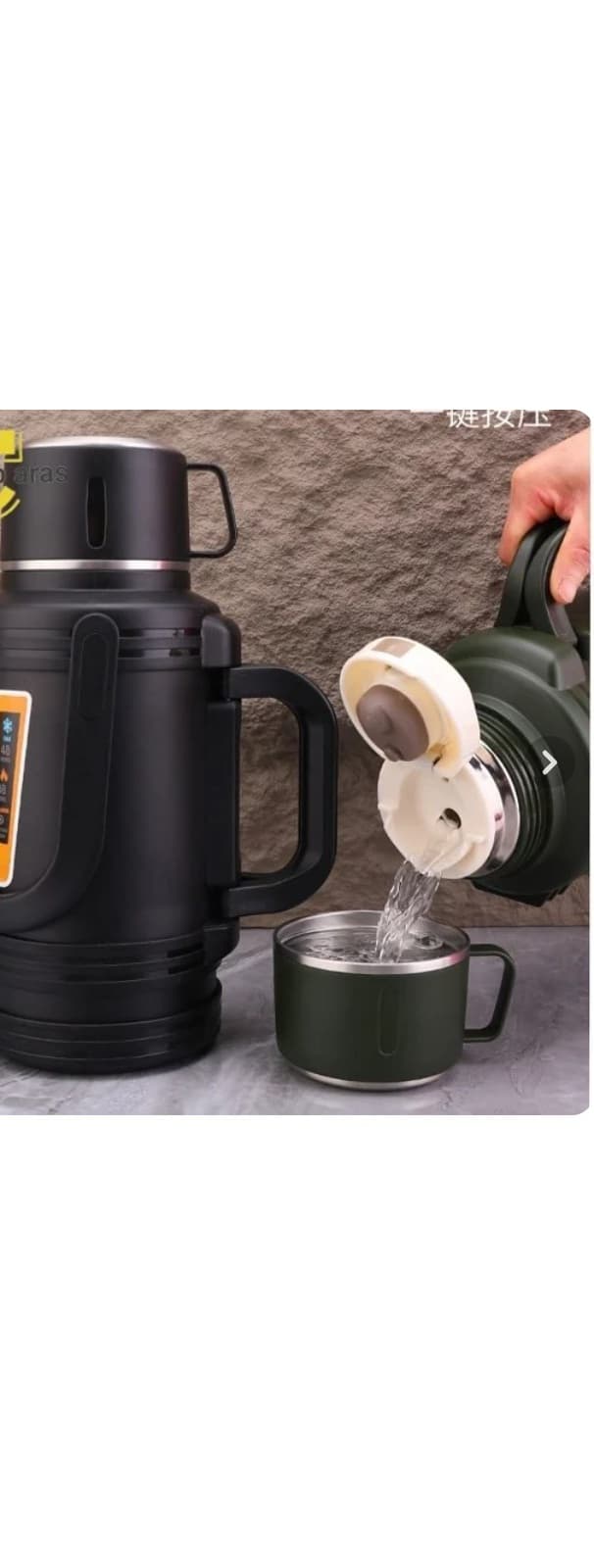 فلاسک وکیوم 1800 میلی لیتر JK نگهدارنده ۴۸ ساعته مناسب مسافرت و کمپ — تصویر ۸