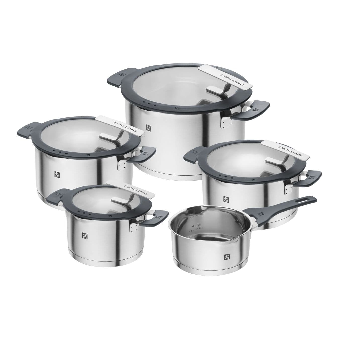 ست قابلمه و ماهیتابه زولینگ سیمپل لایفی 5پارچه Zwilling Simplify Stainless Steel Pot set silver — تصویر ۱۰