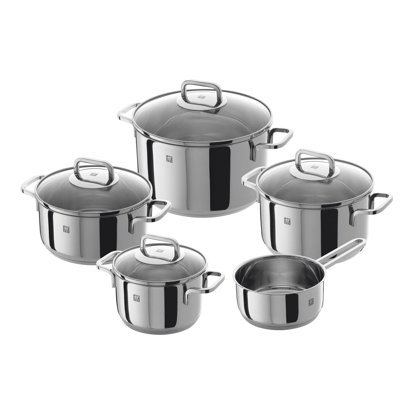 ست قابلمه و ماهیتابه زولینگ کوادرو 5پارچه Zwilling Quardo18/10 Stainless Steel Pot set silver — تصویر ۱۰