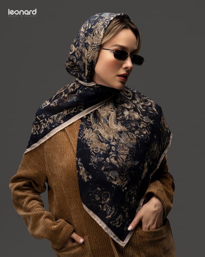 روسری نخ ابریشم ژاکارد 2316