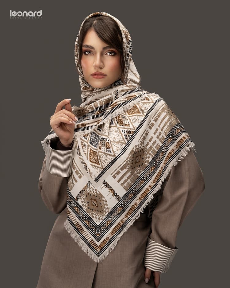 روسری کشمیر ژاکارد 2340