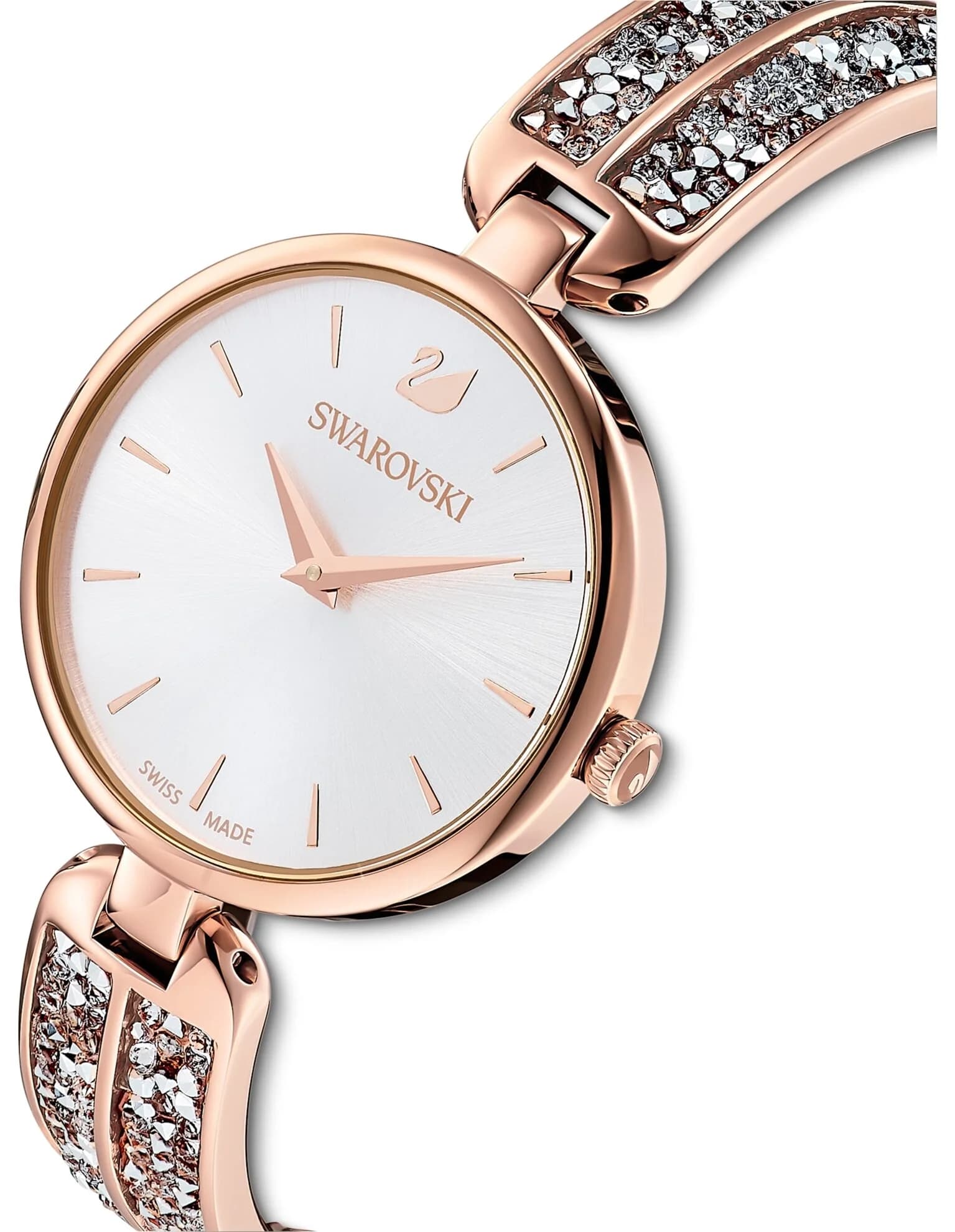 ساعت مچی رز گلد سوئیسی سواروسکی اورجینال Swarovski Dream Rock Saat watch 5519306 — تصویر ۵