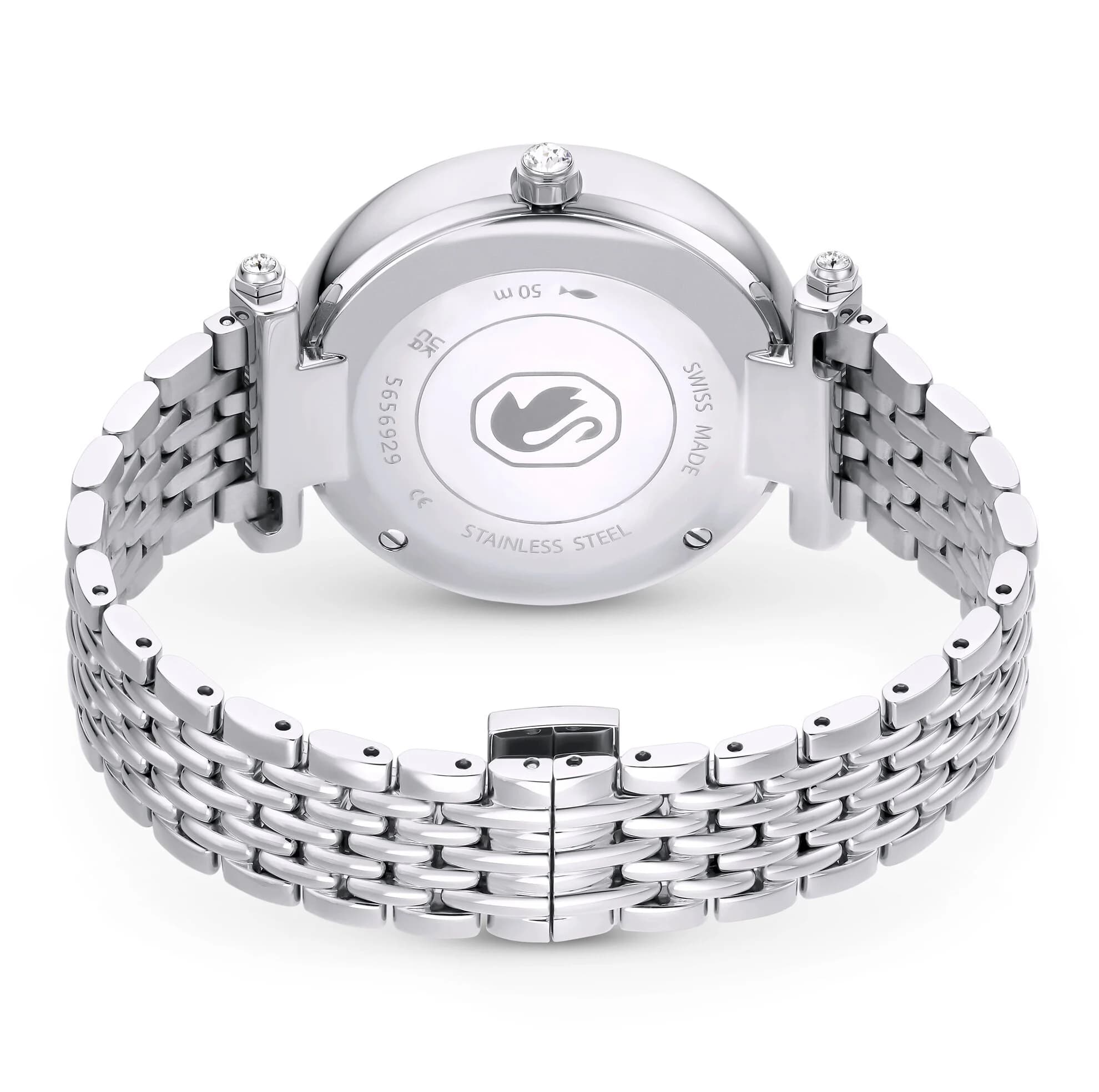 ساعت مچی نقره ای سوئیسی سواروسکی اورجینال Swarovski Crystalline Wonder Saat watch 5656929 — تصویر ۱۲