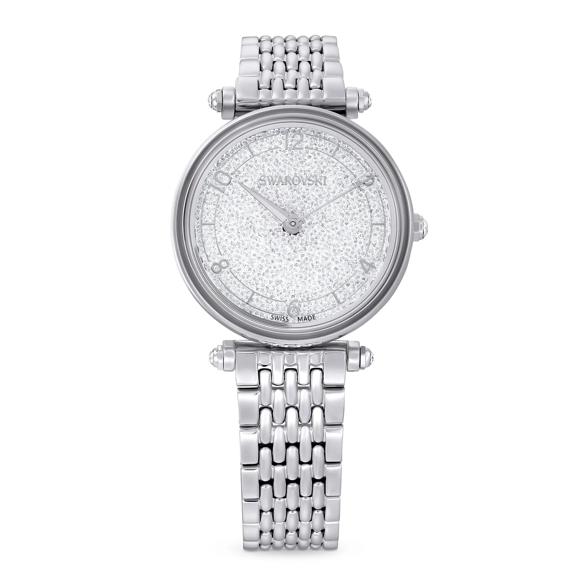 ساعت مچی نقره ای سوئیسی سواروسکی اورجینال Swarovski Crystalline Wonder Saat watch 5656929 — تصویر ۱۰