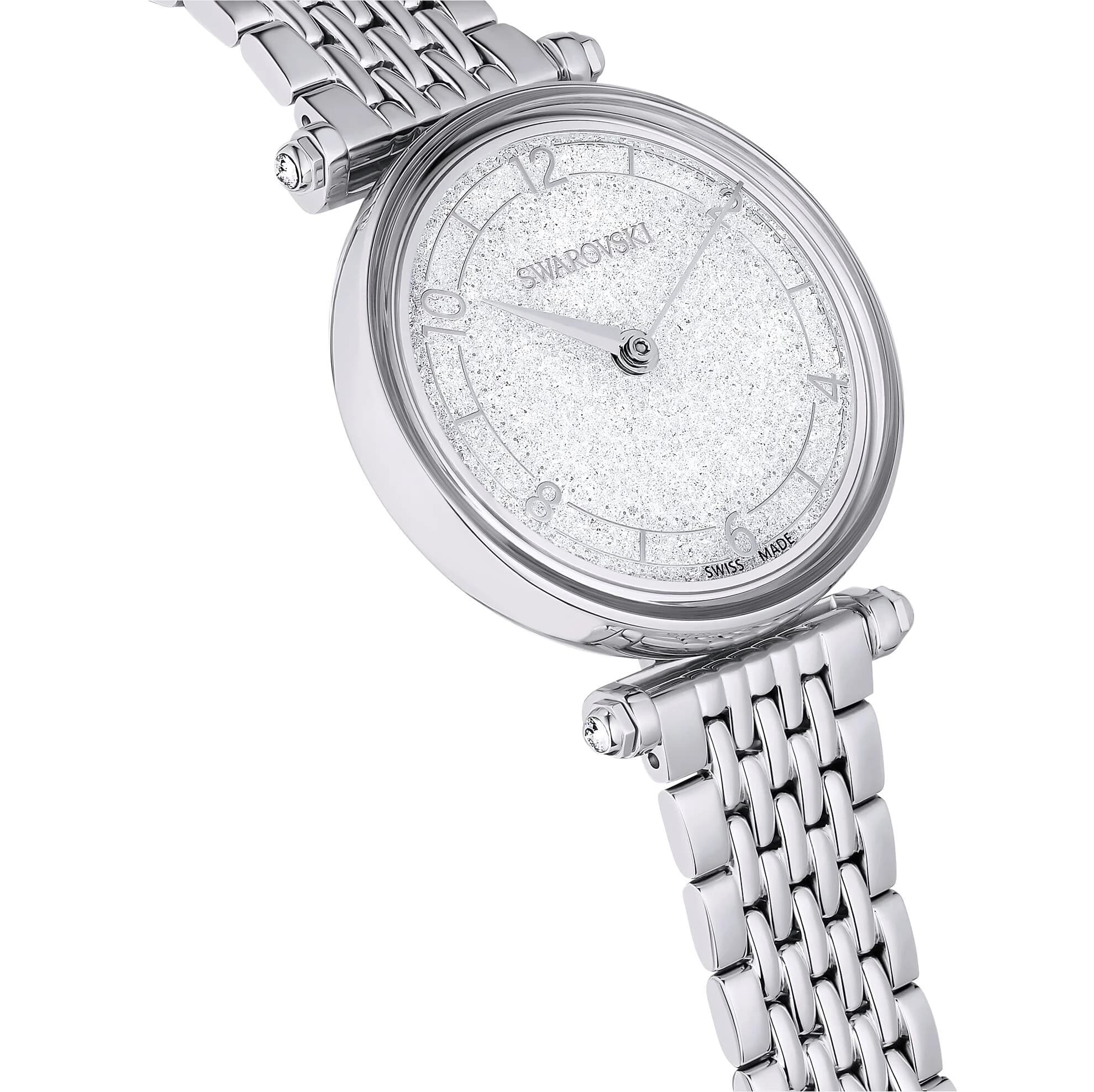 ساعت مچی نقره ای سوئیسی سواروسکی اورجینال Swarovski Crystalline Wonder Saat watch 5656929 — تصویر ۶