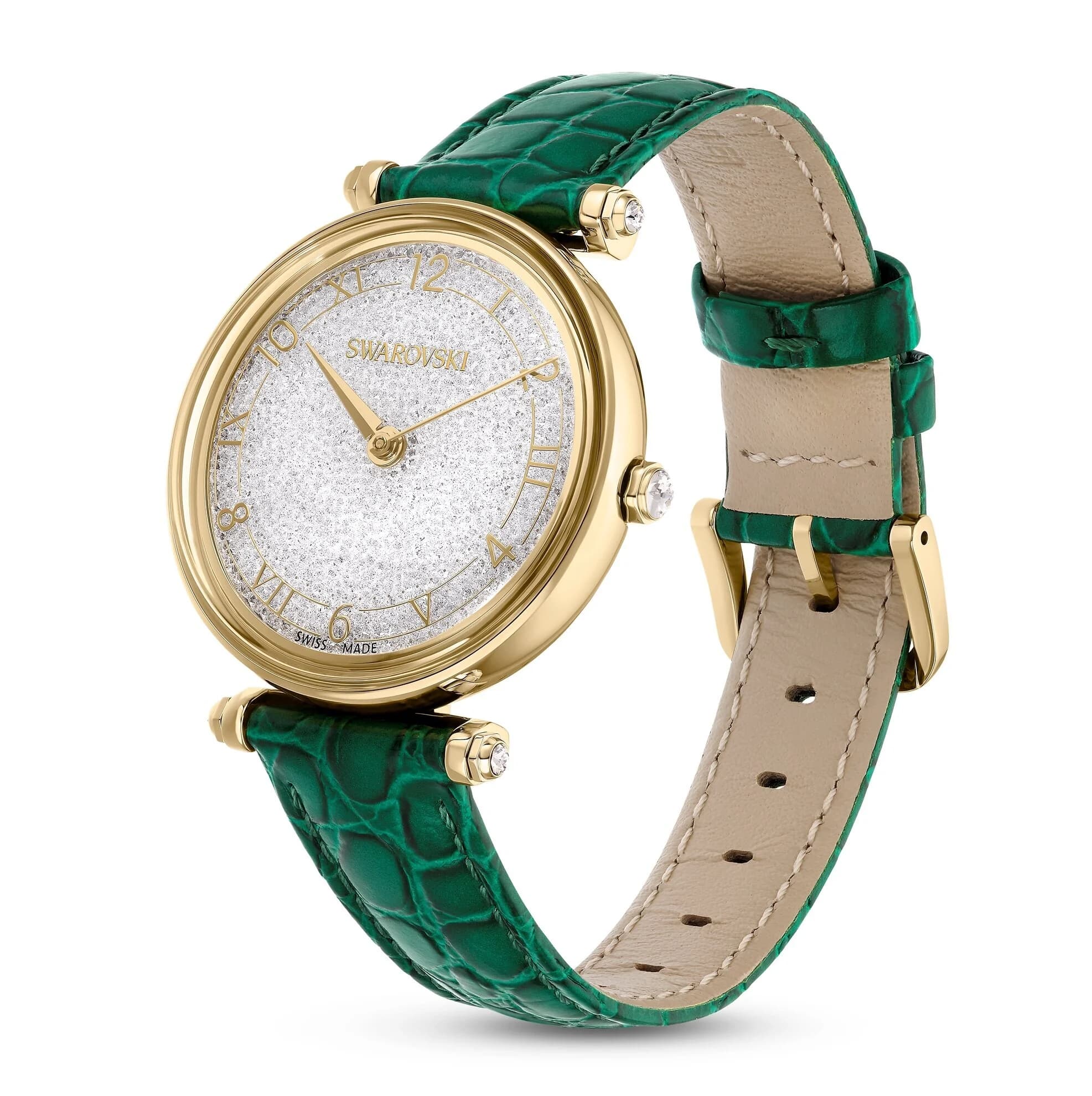 ساعت مچی سبز سوئیسی سواروسکی اورجینال Swarovski Crystalline Wonder Saat watch 5656893 — تصویر ۲