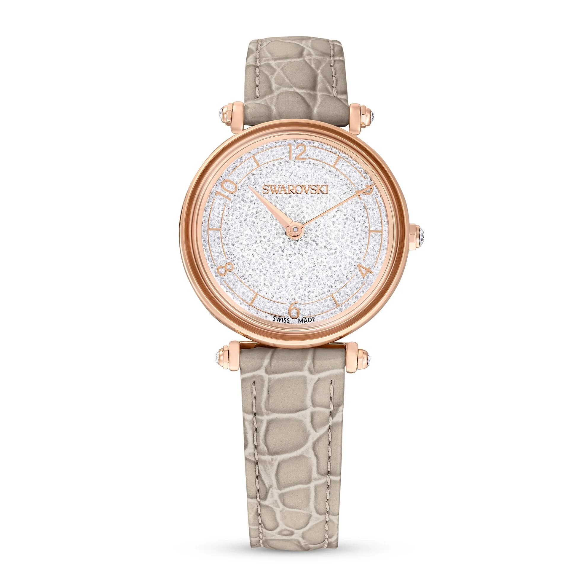 ساعت مچی بژ سوئیسی سواروسکی اورجینال Swarovski Crystalline Wonder Saat watch 5656899 — تصویر ۲