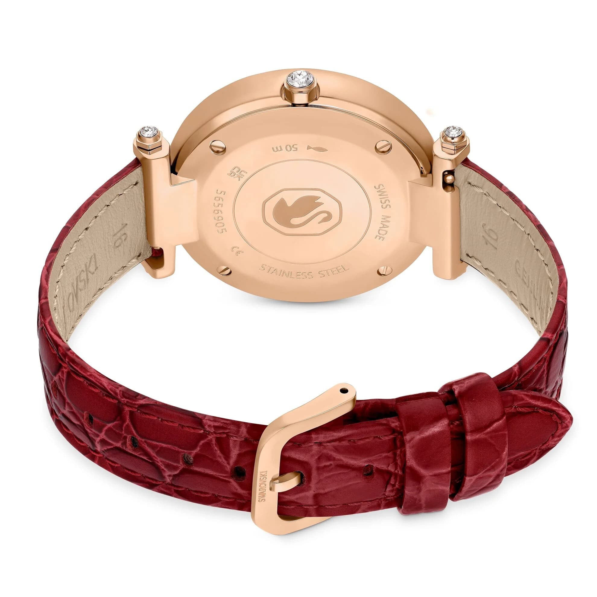 ساعت مچی قرمز سوئیسی سواروسکی اورجینال Swarovski Crystalline Wonder Saat watch 5656905 — تصویر ۱۲