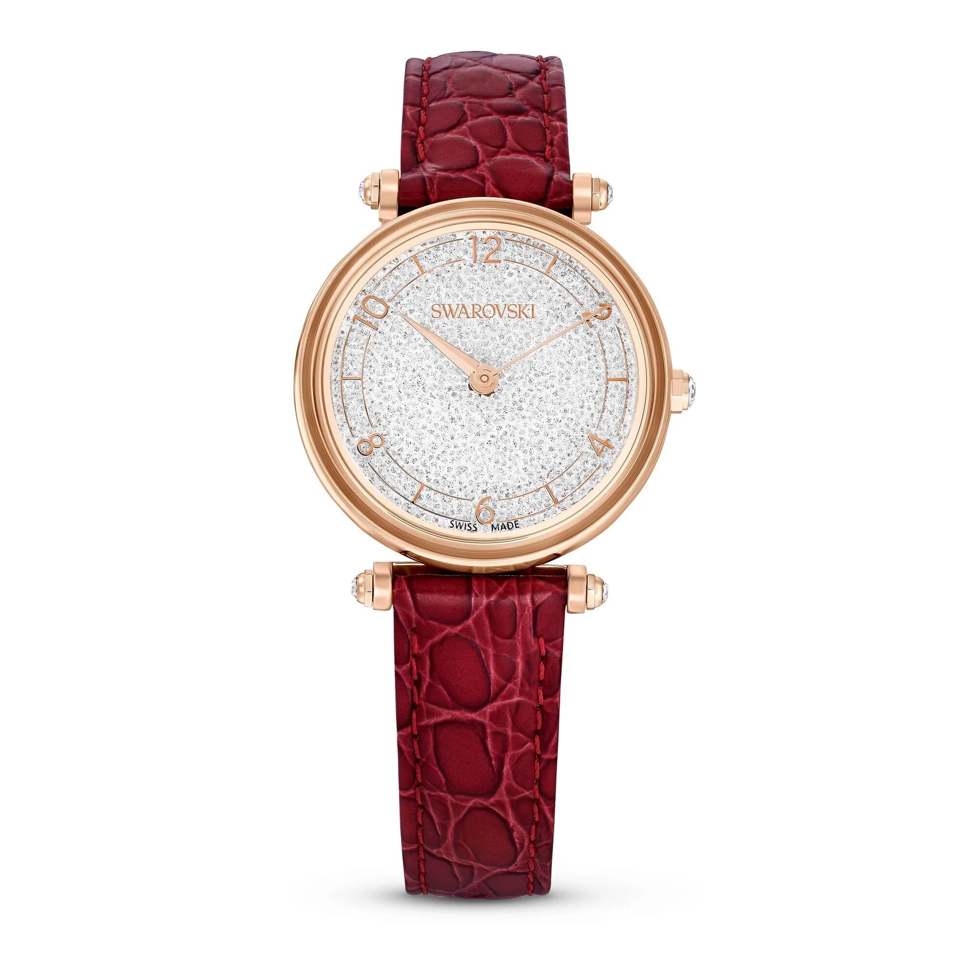 ساعت مچی قرمز سوئیسی سواروسکی اورجینال Swarovski Crystalline Wonder Saat watch 5656905 — تصویر ۱۰