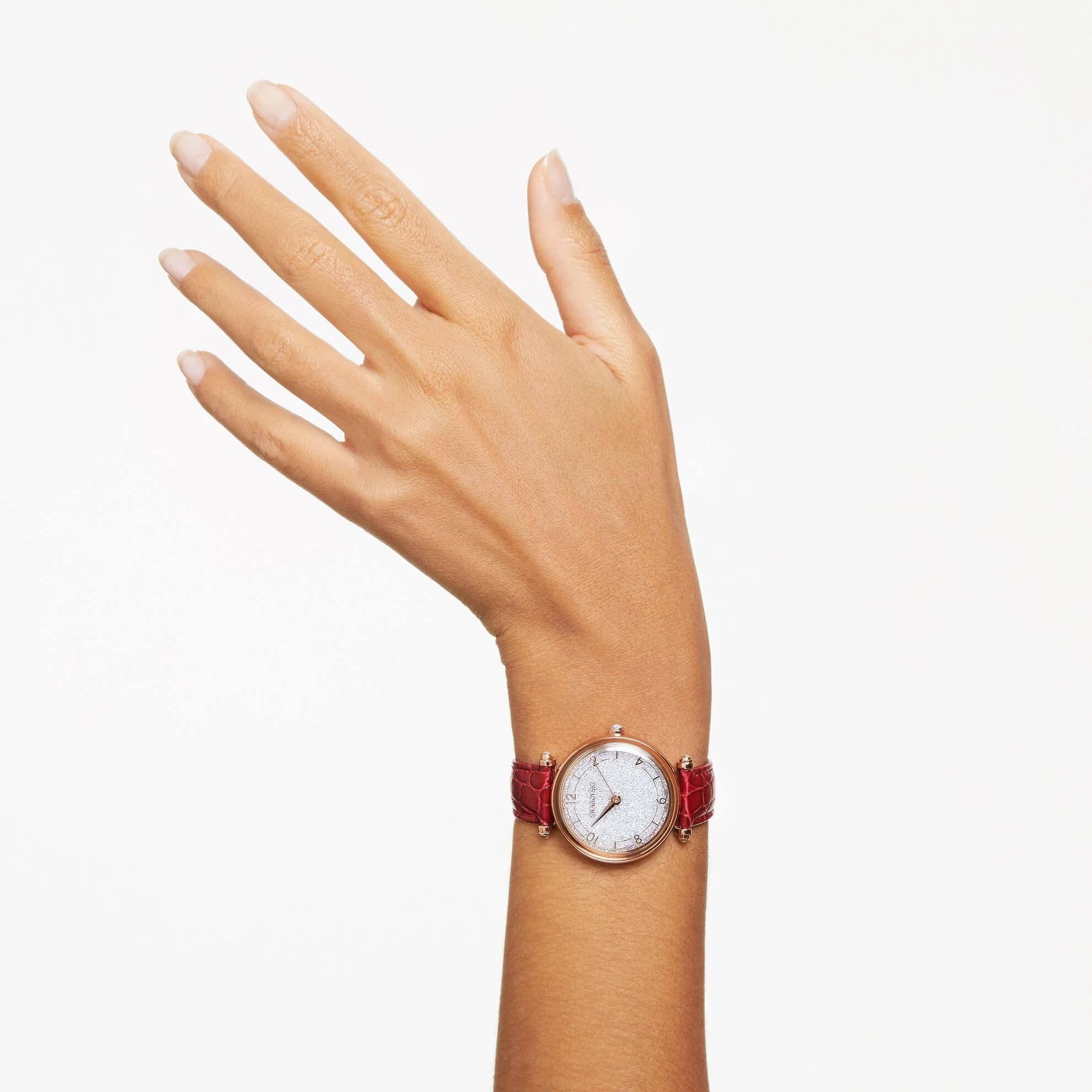 ساعت مچی قرمز سوئیسی سواروسکی اورجینال Swarovski Crystalline Wonder Saat watch 5656905 — تصویر ۸