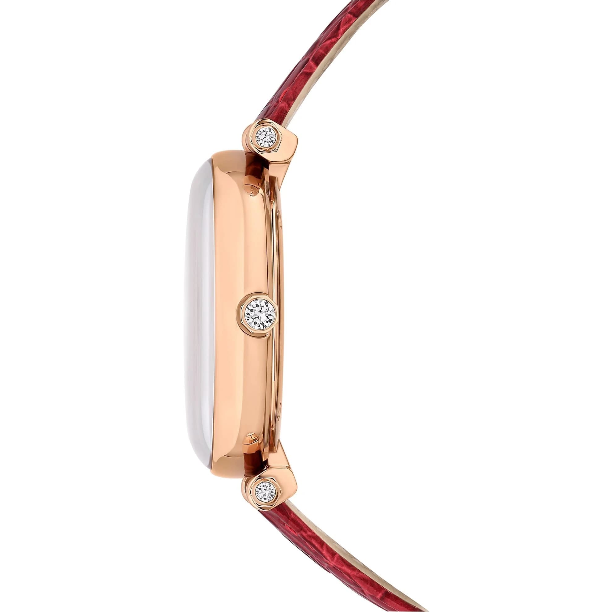 ساعت مچی قرمز سوئیسی سواروسکی اورجینال Swarovski Crystalline Wonder Saat watch 5656905 — تصویر ۷
