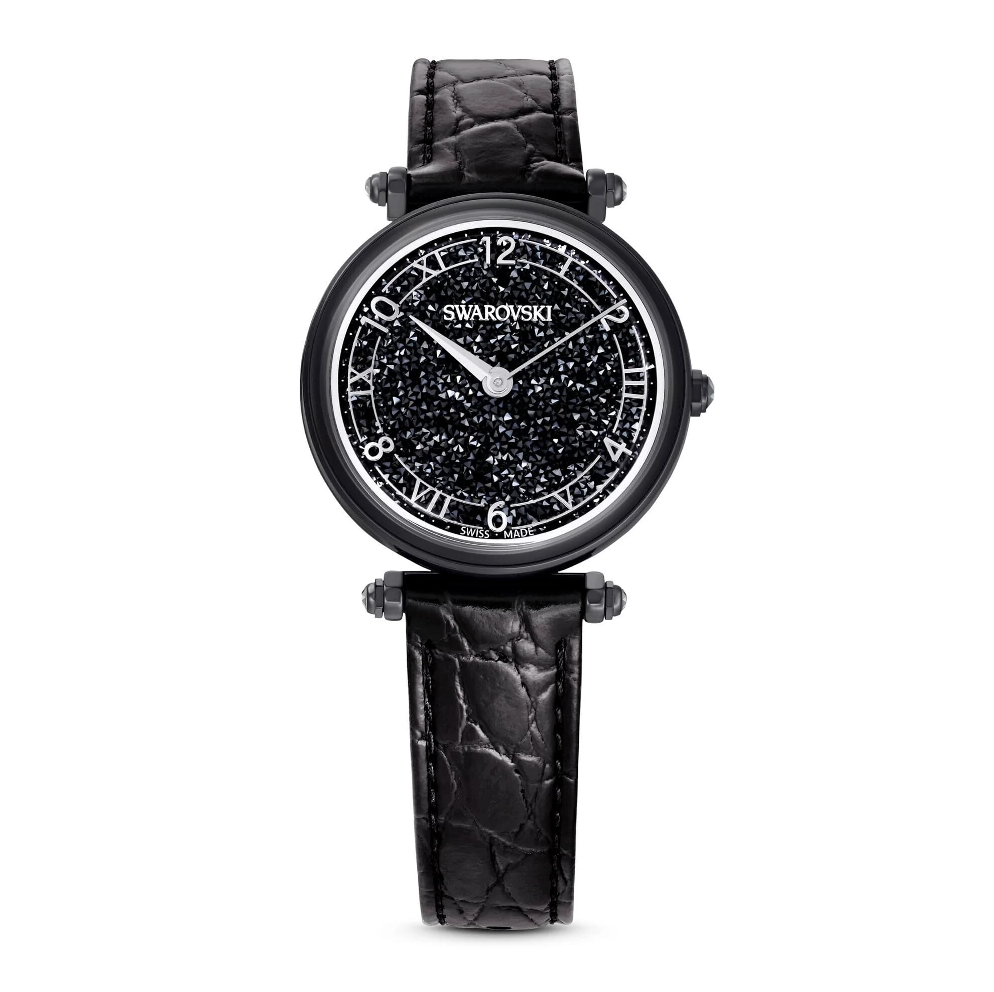 ساعت مچی مشکی سوئیسی سواروسکی اورجینال Swarovski Crystalline Wonder Saat watch 5664311 — تصویر ۲