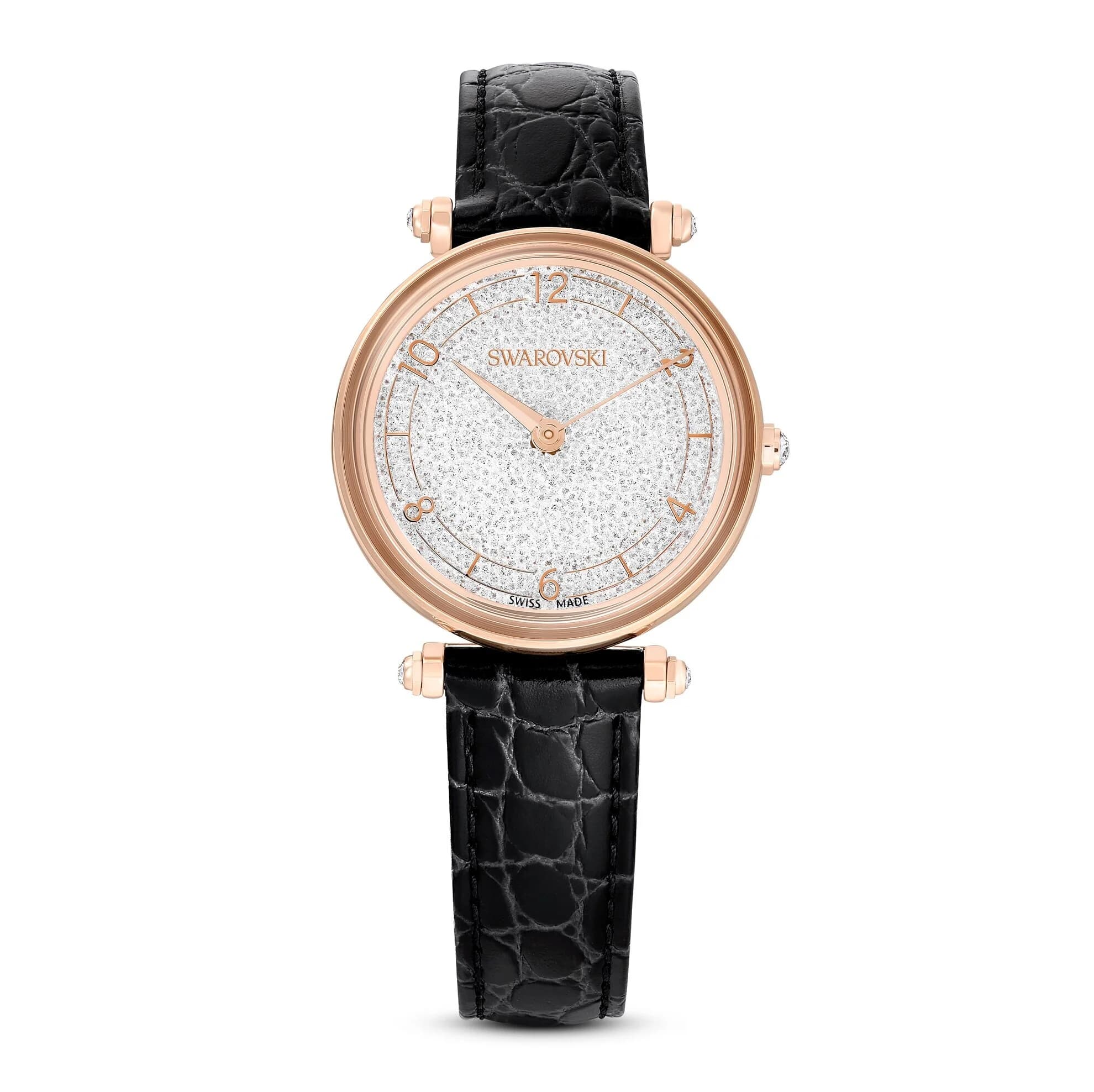ساعت مچی مشکی سوئیسی سواروسکی اورجینال Swarovski Crystalline Wonder Saat watch 5653359 — تصویر ۹