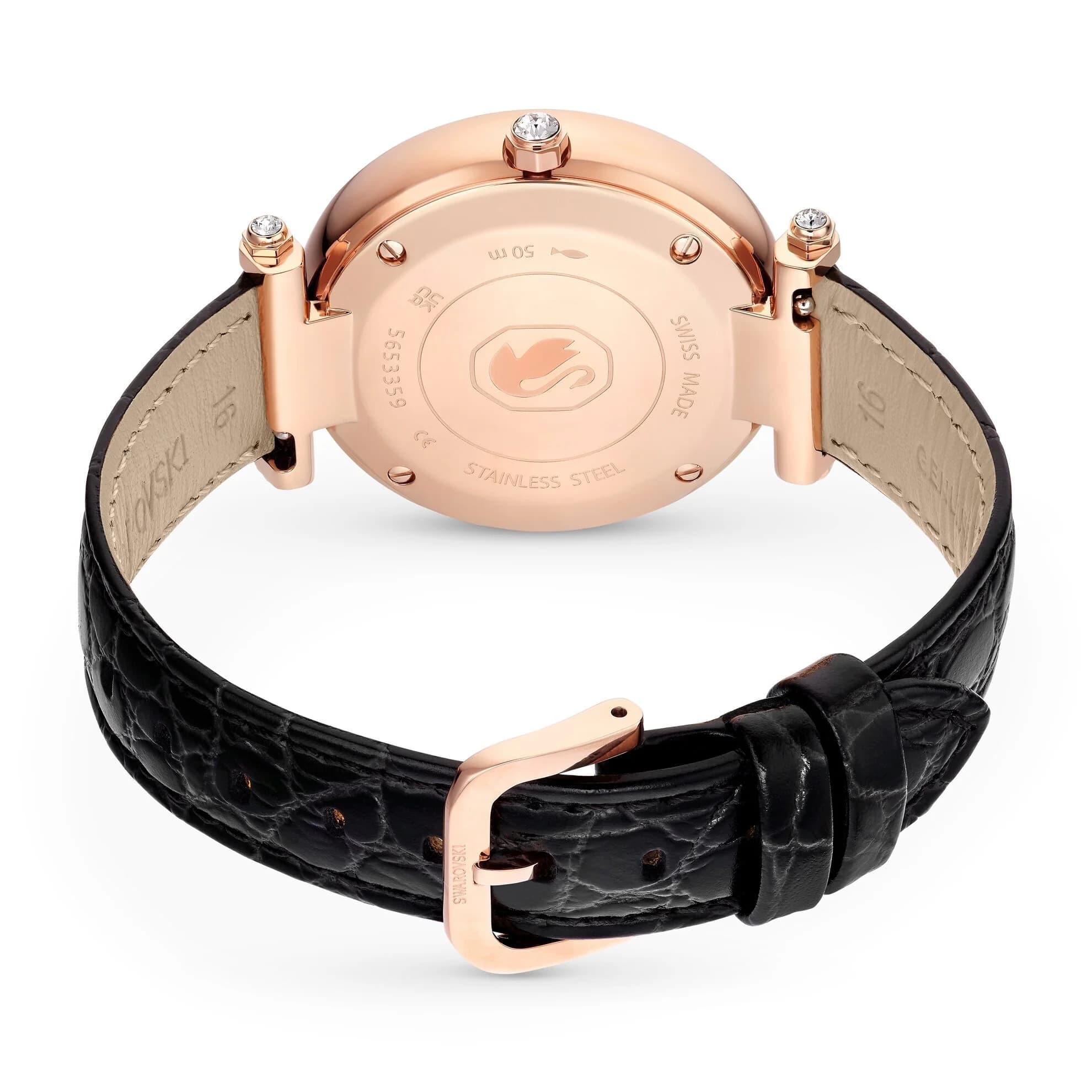 ساعت مچی مشکی سوئیسی سواروسکی اورجینال Swarovski Crystalline Wonder Saat watch 5653359 — تصویر ۱۱