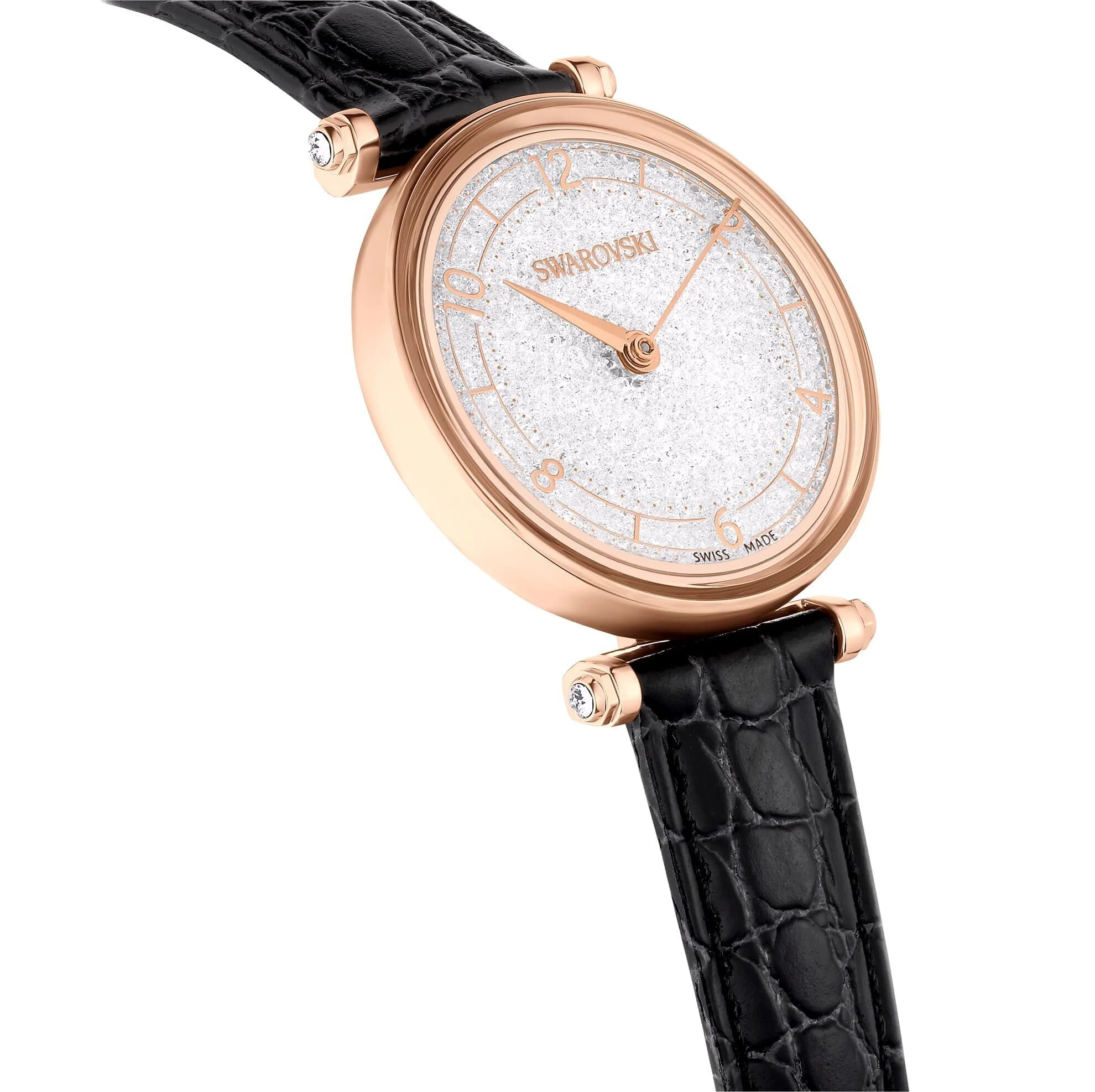 ساعت مچی مشکی سوئیسی سواروسکی اورجینال Swarovski Crystalline Wonder Saat watch 5653359 — تصویر ۶