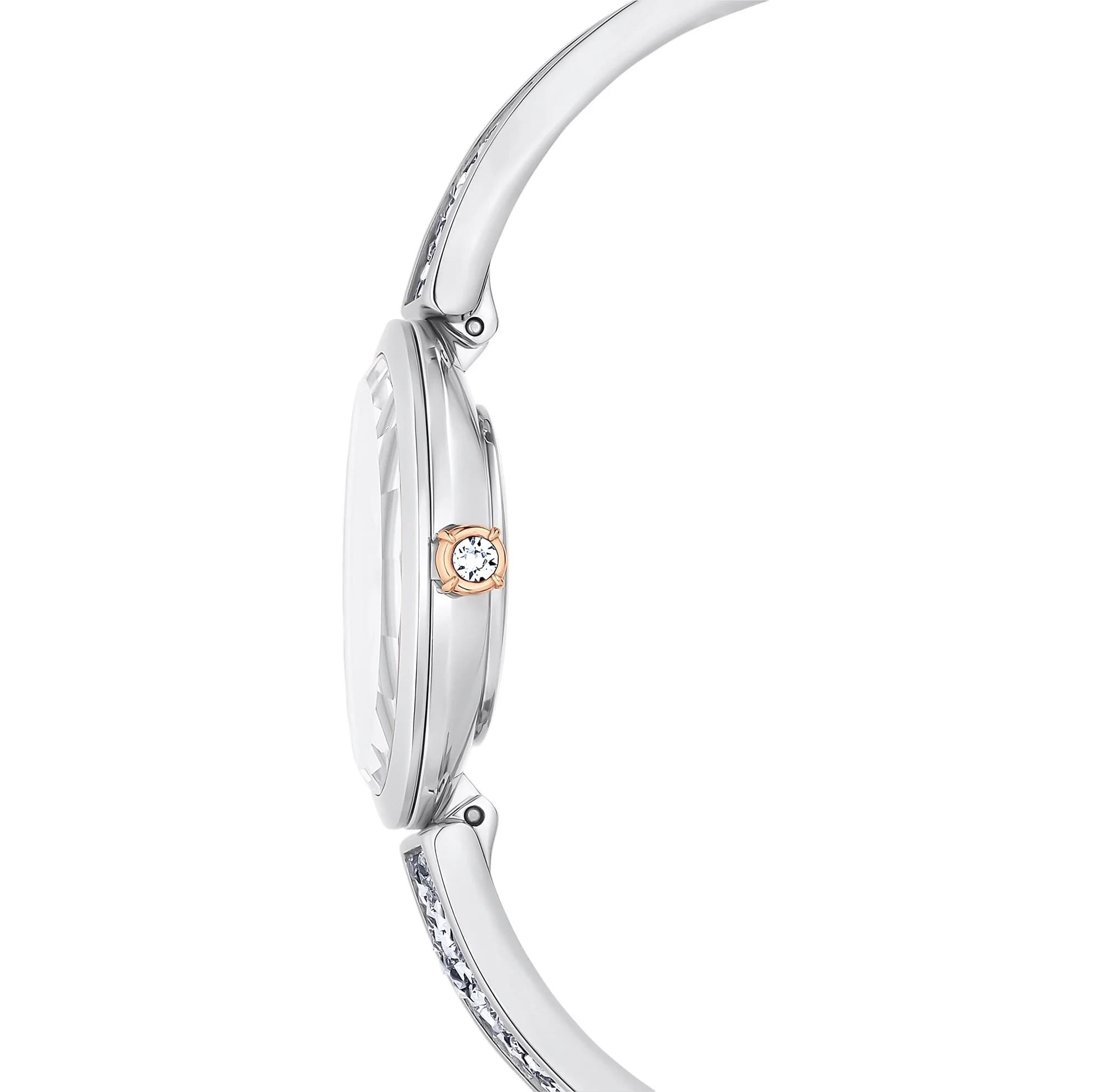 ساعت مچی نقره ای سوئیسی سواروسکی اورجینال Swarovski Crystal Rock Oval Saat watch 5656878 — تصویر ۱۱