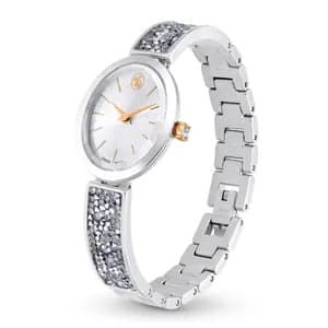 ساعت مچی نقره ای سوئیسی سواروسکی اورجینال Swarovski Crystal Rock Oval Saat watch 5656878 — تصویر ۷