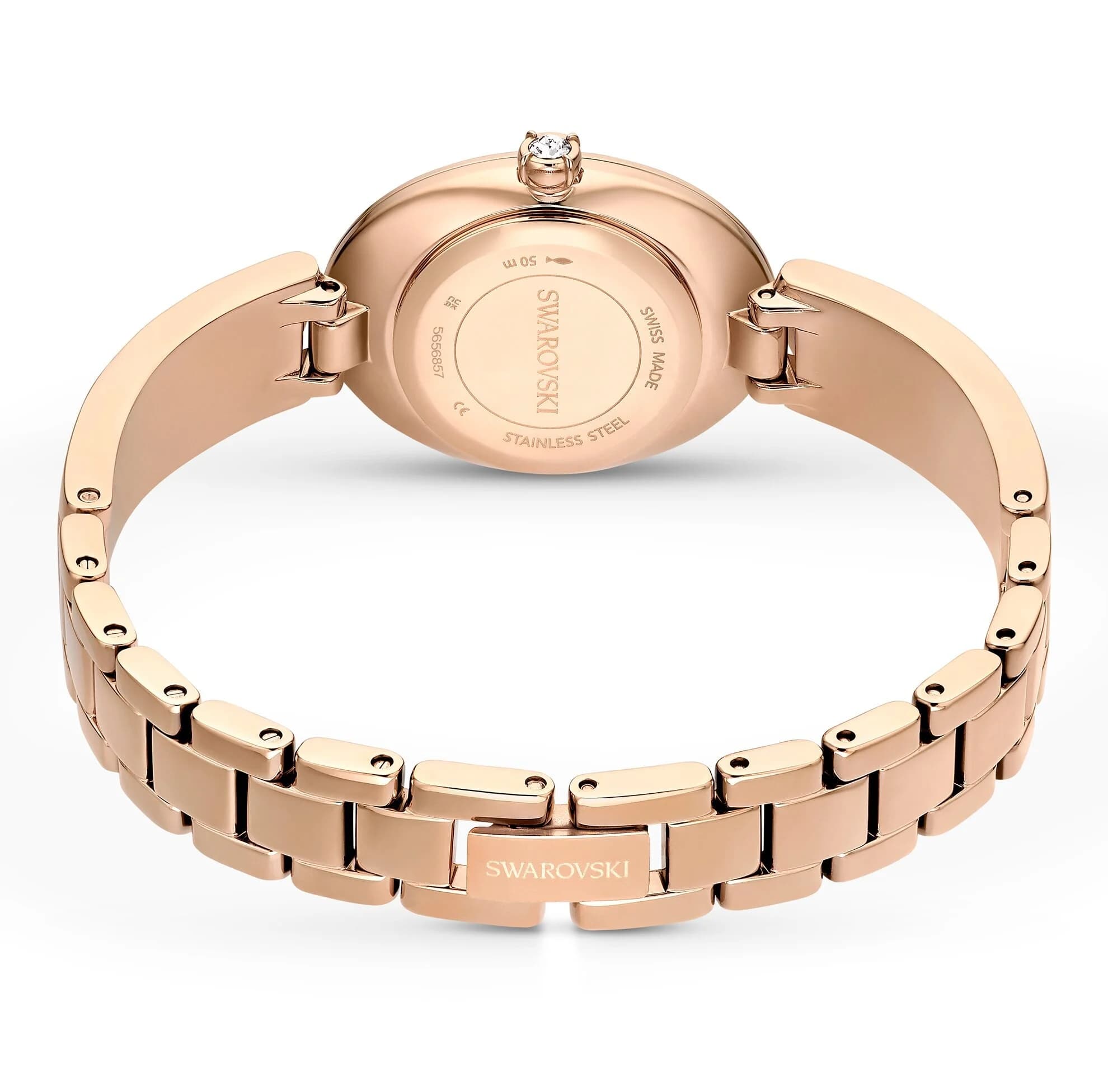 ساعت مچی مشکی سوئیسی سواروسکی اورجینال Swarovski Crystal Rock Oval Saat watch 5656857 — تصویر ۳