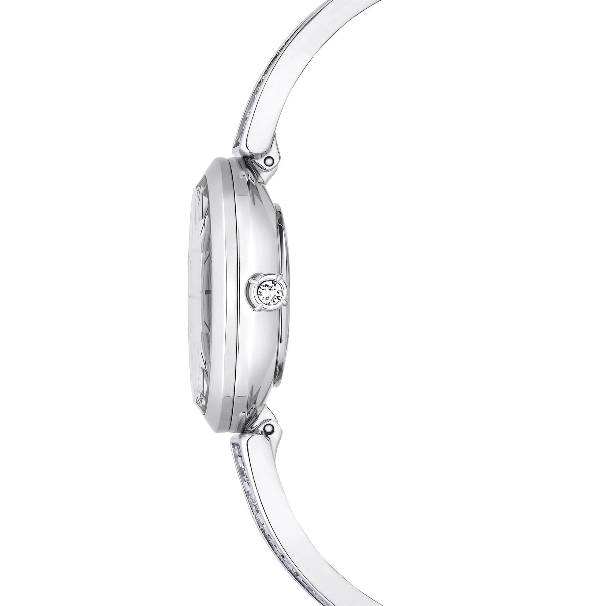 ساعت مچی نقره ای سوئیسی سواروسکی اورجینال Swarovski Crystal Rock Oval Saat watch 5656881 — تصویر ۶