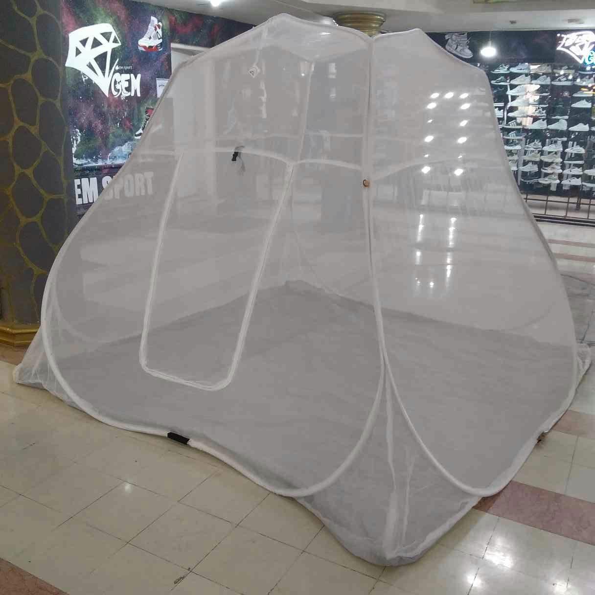 پشه بندمسافرتی ۸نفره اسکلتی کف ضخیم تورسفیدخارجی — تصویر ۶