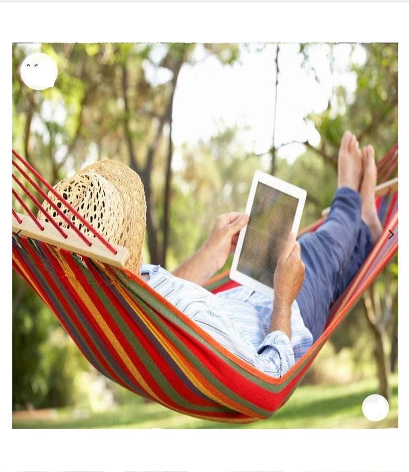 تخت آویز ننو تک نفره چوبدار — تصویر ۷