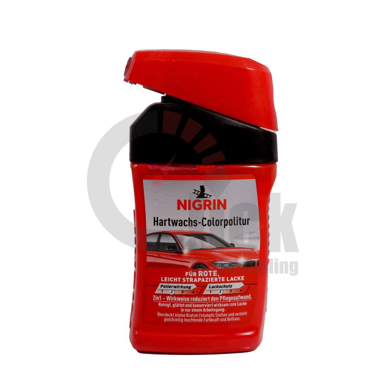 پولیش واکس همرنگ قرمز نیگرین Nigrin Polish & Wax Color Red — تصویر ۳