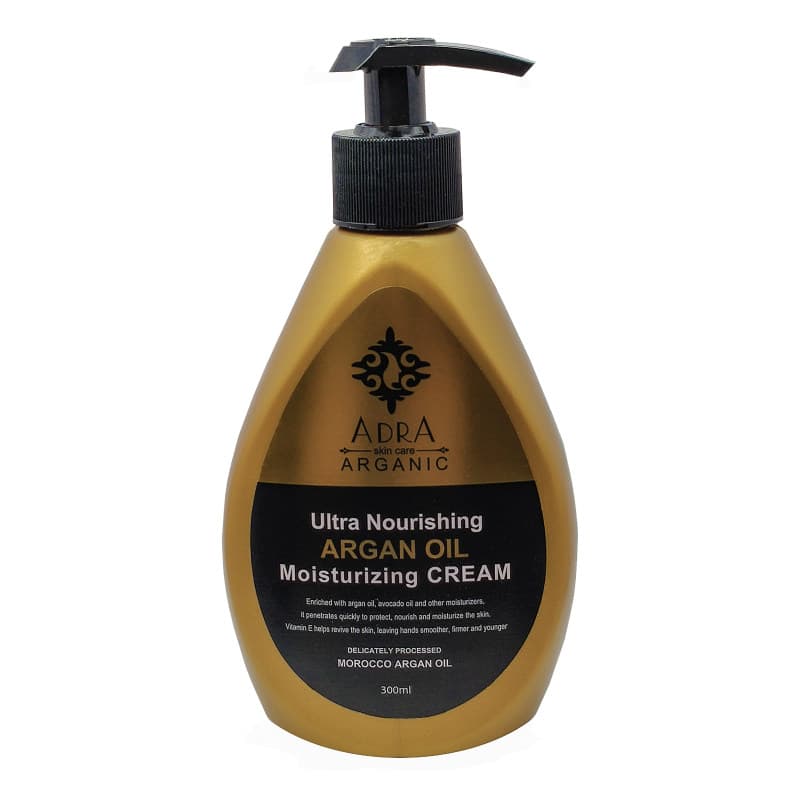 کرم پمپی مرطوب کننده دست و صورت آدرا حاوی روغن آرگان ۳۰۰ میلی لیتر | Adra Ultra Nourizing Argan Oil Moisturizing Cream 300 ml