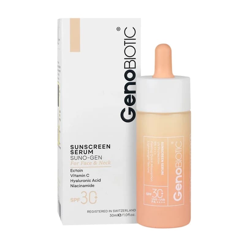سرم ضد آفتاب صورت و گردن SPF30 ژنوبایوتیک 30 میلی لیتر — تصویر ۱۲